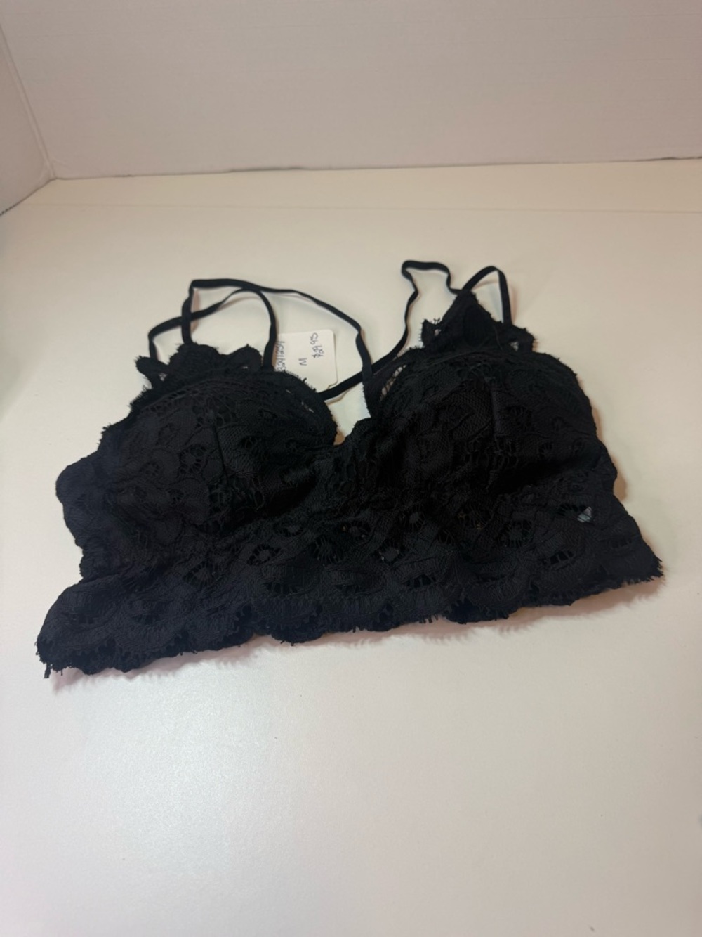 Altar'd State Black Lace Bralette with Scalloped Hem Medium NWT